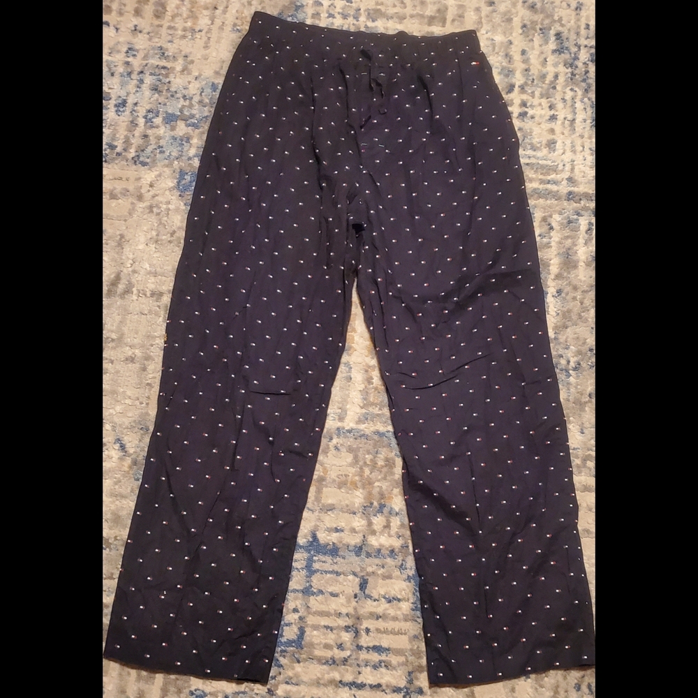 Tommy Hilfiger Mens Woven Navy Pajama Pants